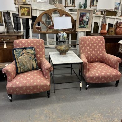 French Upholstered Armchairs