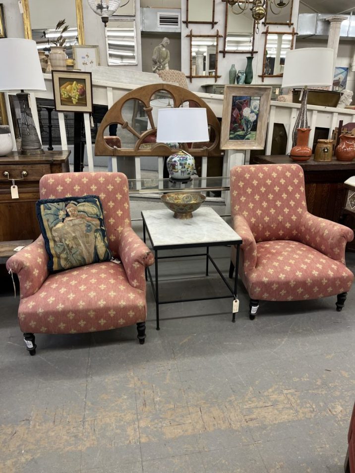 French Upholstered Armchairs