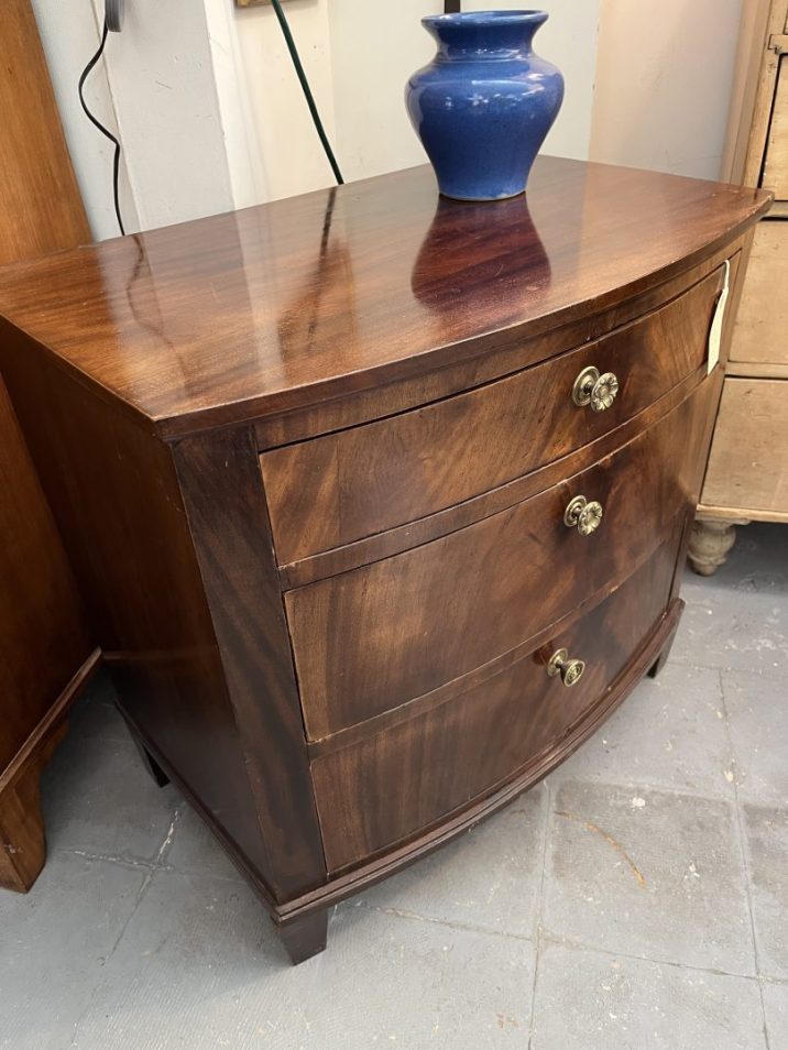 Danish diminutive Bowfront Chest