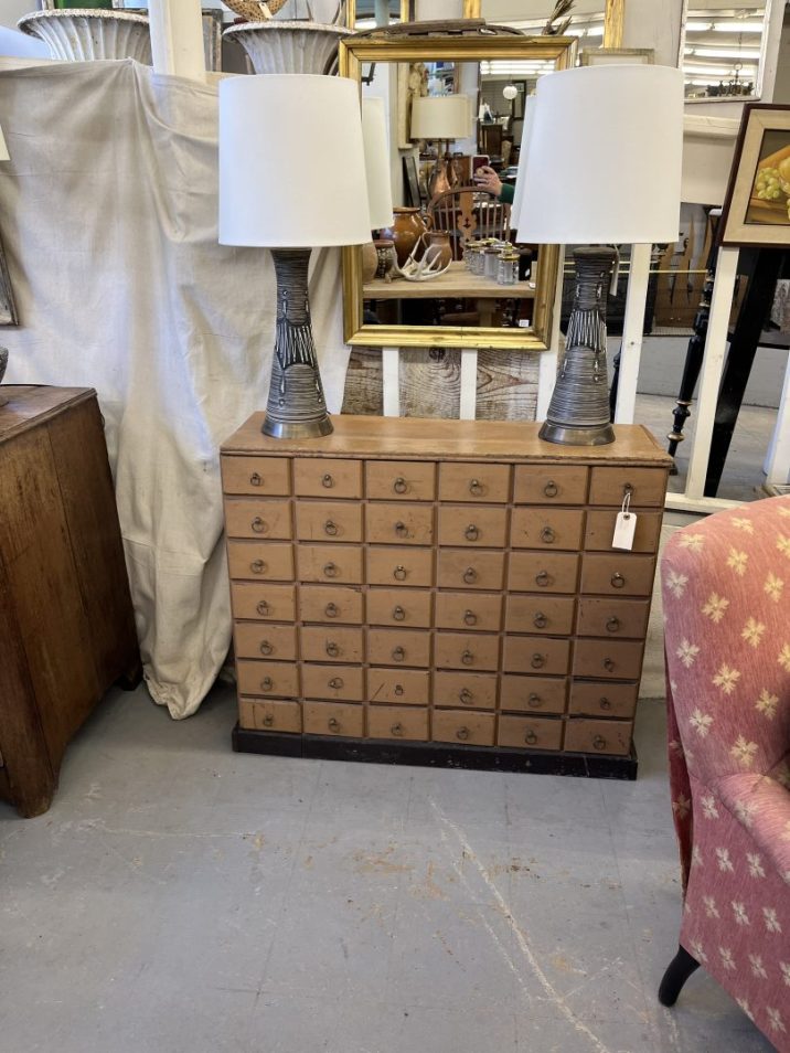 Painted French Apothecary Cabinet