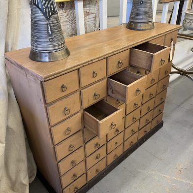 Painted French Apothecary Cabinet