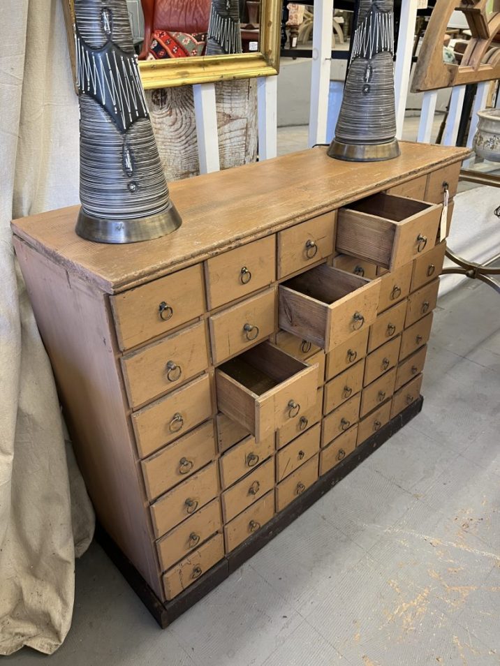 Painted French Apothecary Cabinet