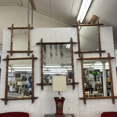 French Faux Bamboo Mirrors