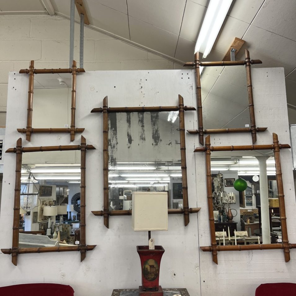 French Faux Bamboo Mirrors