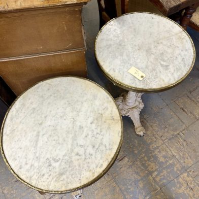 Cast Iron & Marble Café Tables