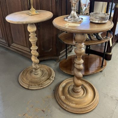 Pair Barley Twist Stands