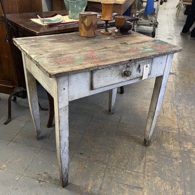 Rustic Painted Side Table