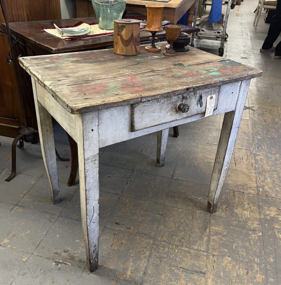 Rustic Painted Side Table