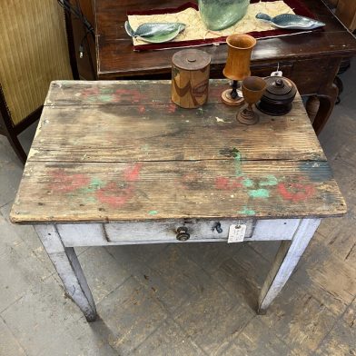 Rustic Painted Side Table