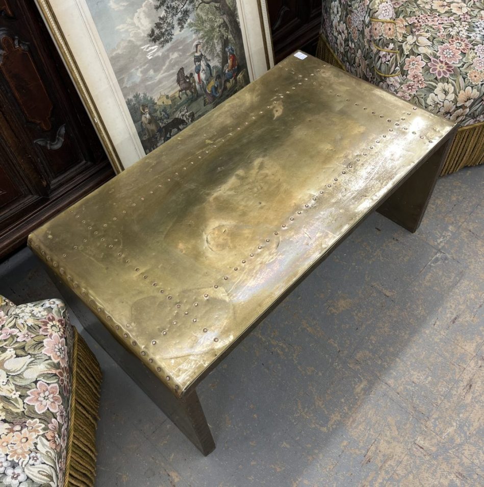 Brass Clad Coffee Table