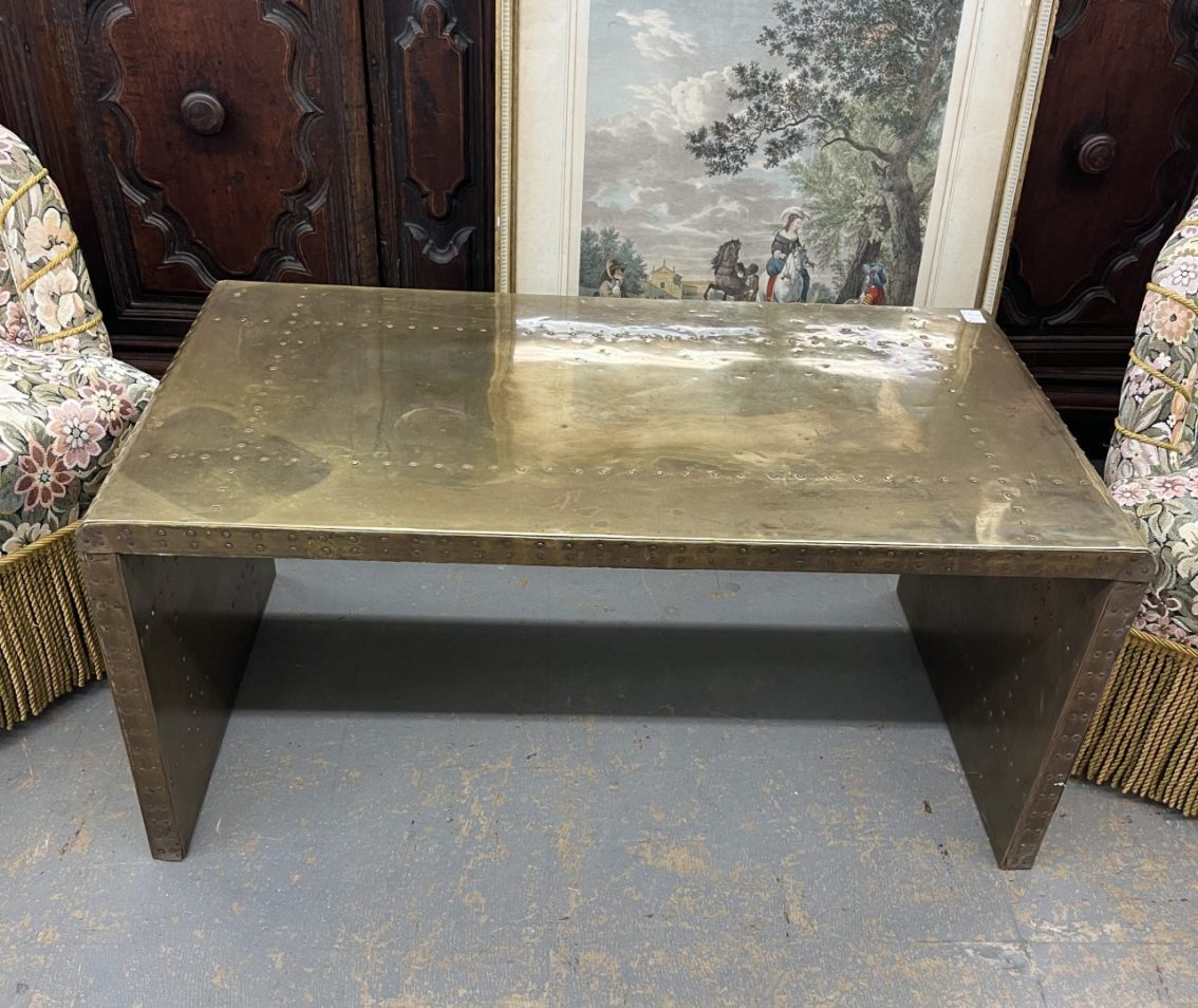 Brass Clad Coffee Table