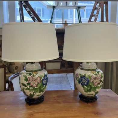Pair Cloissone Lamps