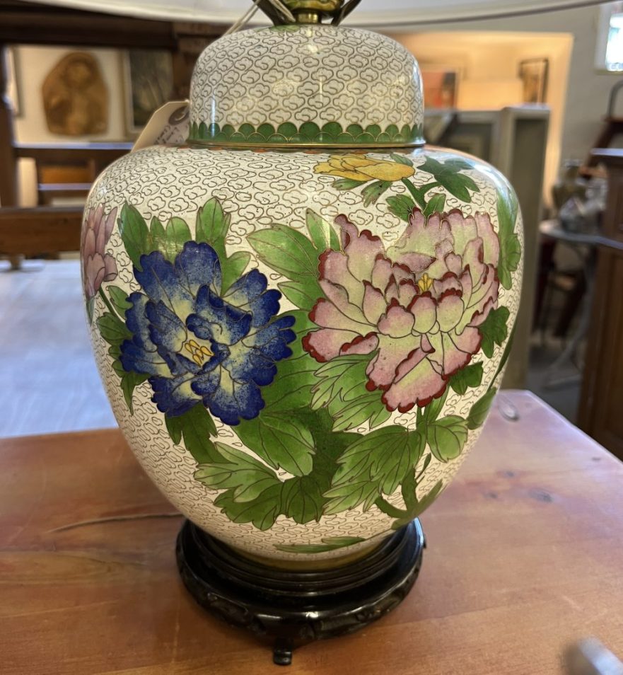 Pair Cloissone Lamps