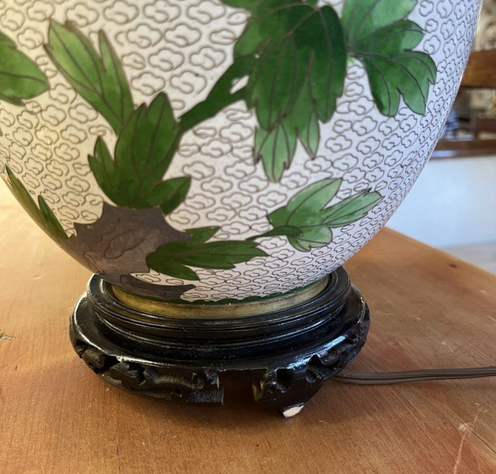 Pair Cloissone Lamps