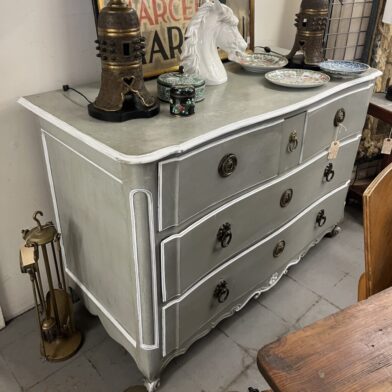 Gray Painted Commode