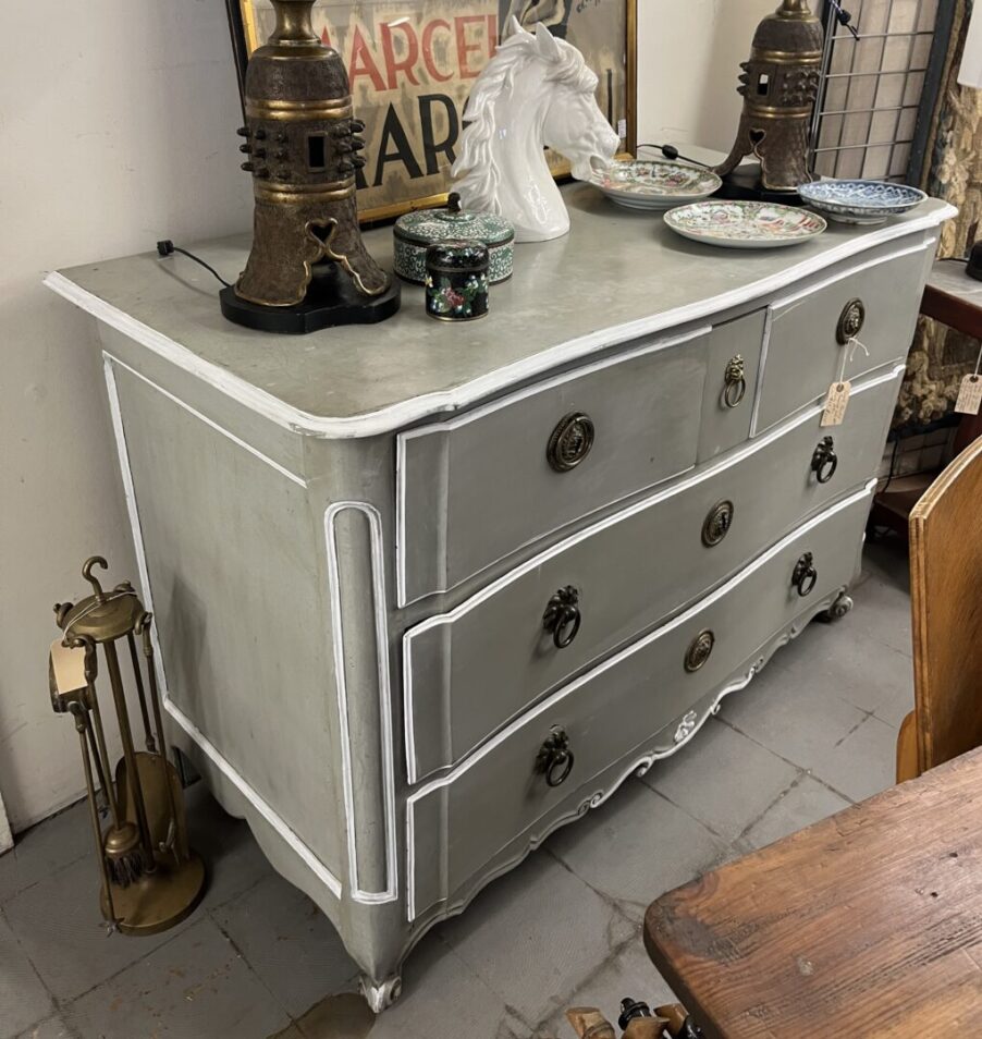 Gray Painted Commode