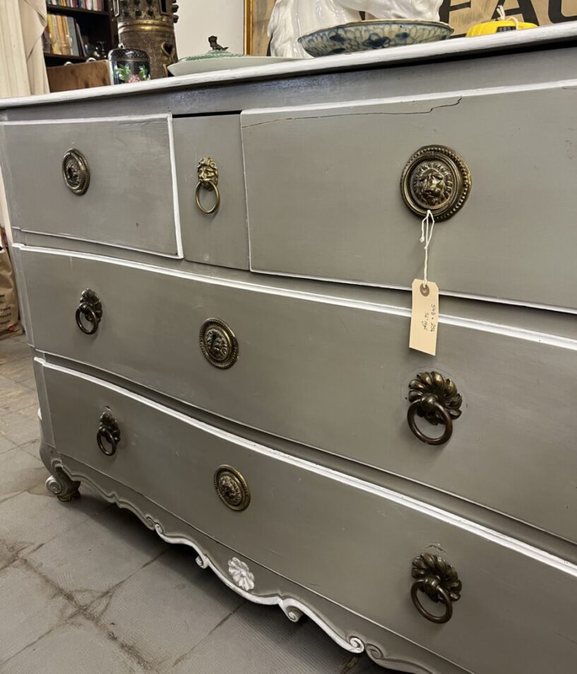 Gray Painted Commode