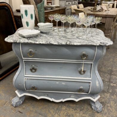 Painted Dutch Bombe Chest