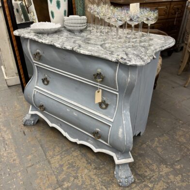 Painted Dutch Bombe Chest