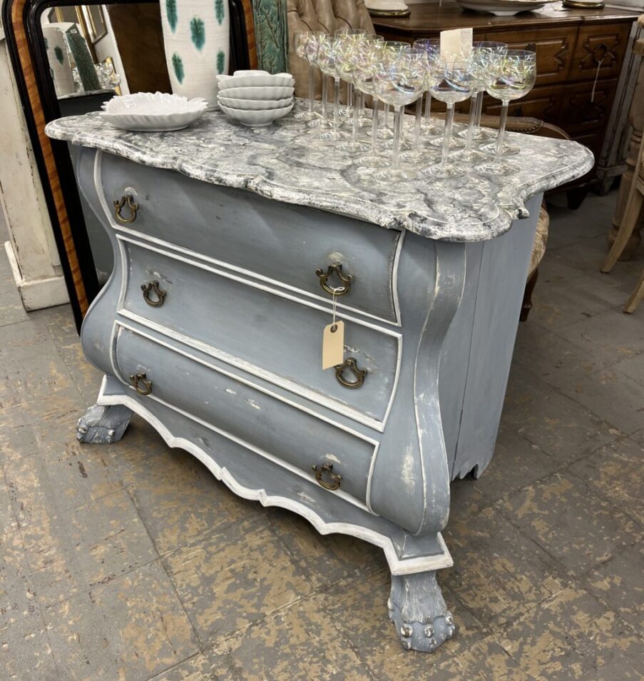 Painted Dutch Bombe Chest