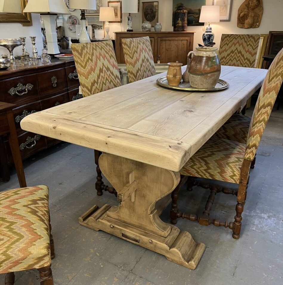 Belgian Oak Trestle Table