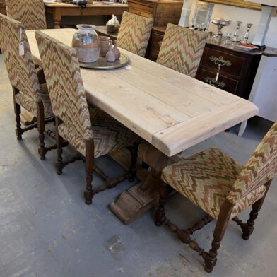 Belgian Oak Trestle Table