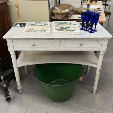 White Marble Top Wash Stand