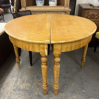 Pair of Painted Demilune Table