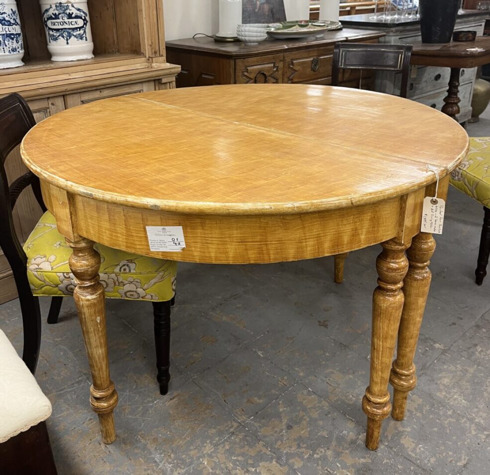 Pair of Painted Demilune Table