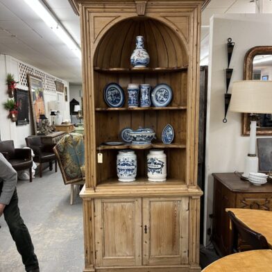 English Barrel Back Cupboard
