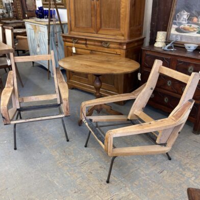 Pair Mid Century Chair Frames