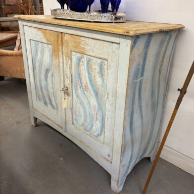 Swedish Blue Painted Cupboard