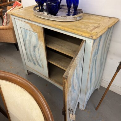 Swedish Blue Painted Cupboard