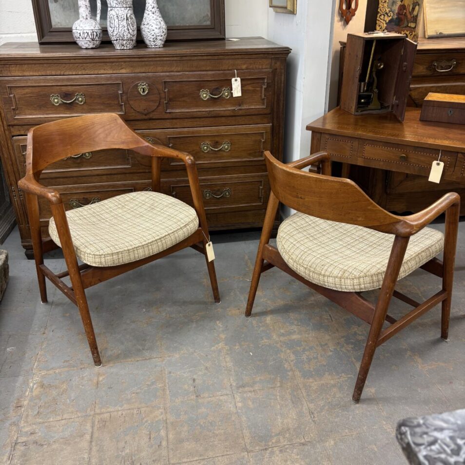 Pair Mod Arm Chairs