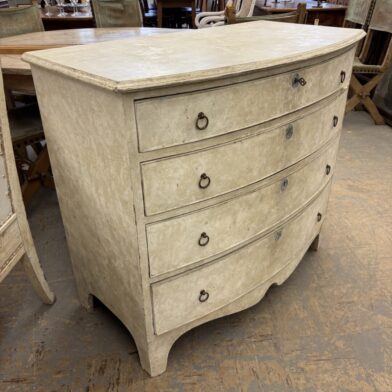 Cream Painted Bow Front Chest