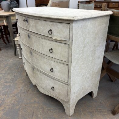Cream Painted Bow Front Chest