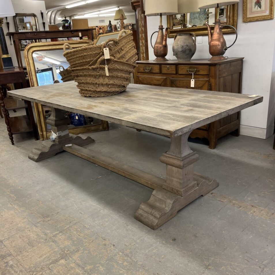 Gray Belgian Trestle Table