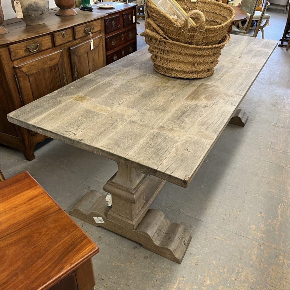 Gray Belgian Trestle Table
