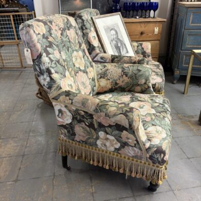 Pair Floral French Armchairs