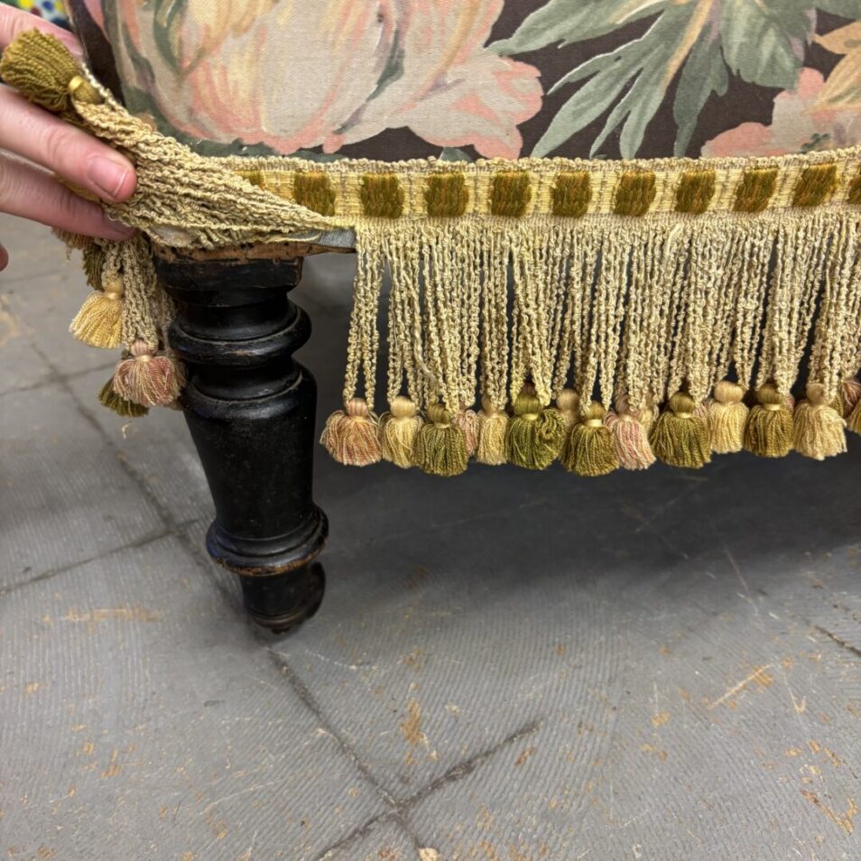 Pair Floral French Armchairs