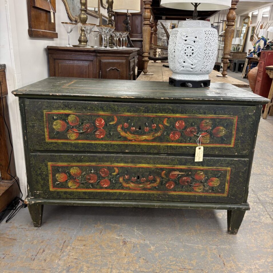 Green Painted Chest