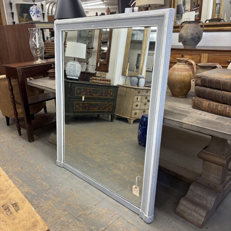 Gray/White Painted Mirror