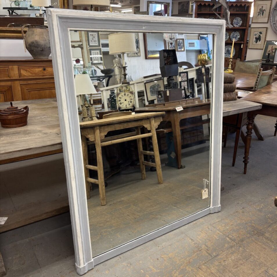 Gray/White Painted Mirror