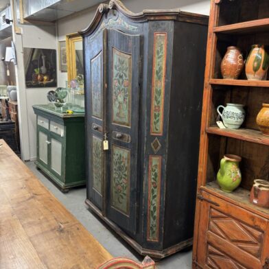 Floral Paint Decorated Armoire