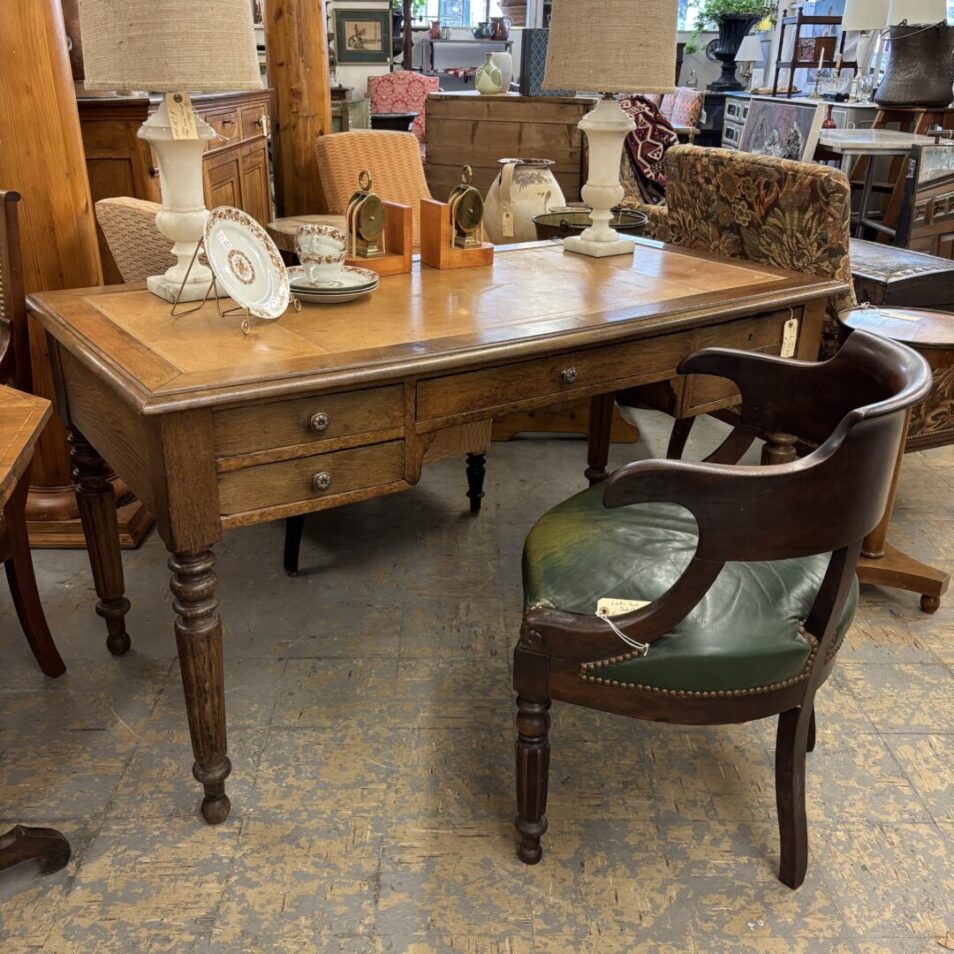 French Leather-Top Desk