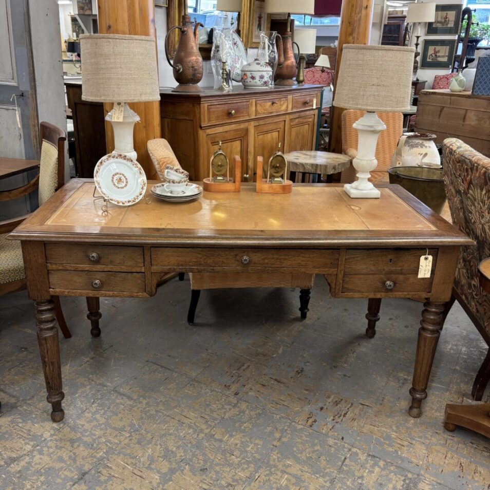 French Leather-Top Desk
