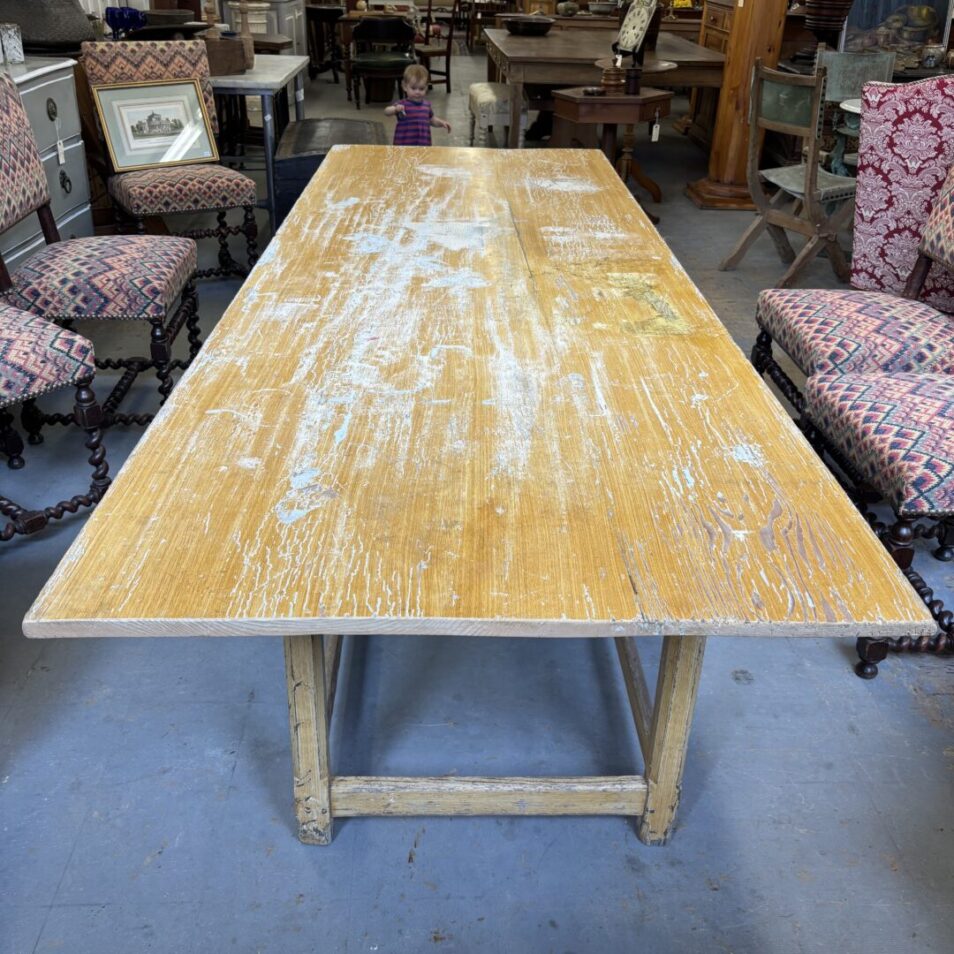 Grain Painted Farmhouse Table