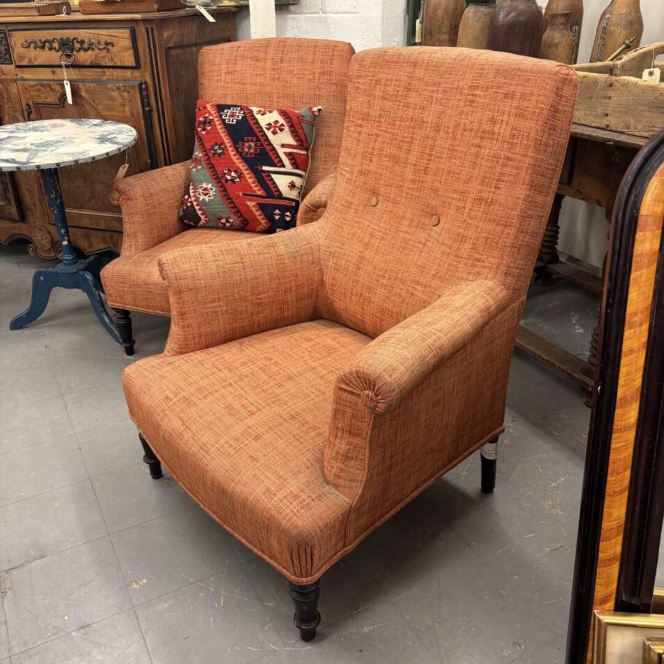 Near Pair French Armchairs