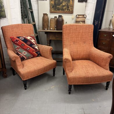 Near Pair French Armchairs
